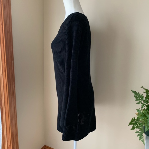 Black bell sleeve sweater dress - Picture 5 of 6